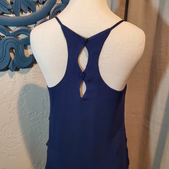 Naked Zebra Blue Ruffle Tank - Picture 2 of 3